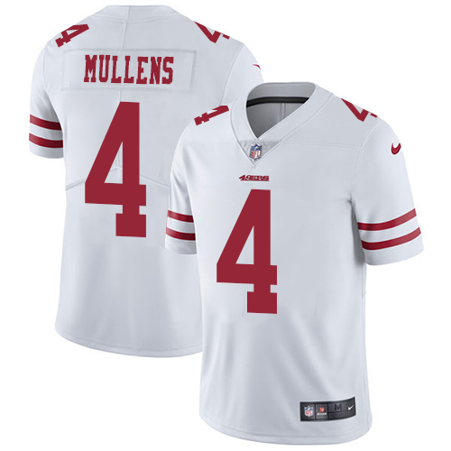 San Francisco 49ers Limited White Men Nick Mullens Road NFL Jersey #4 Vapor Untouchable